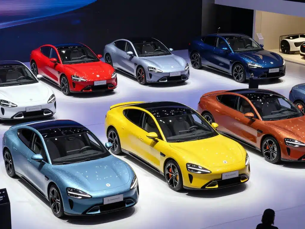 marque de voiture en e showroom marques électriques hybrides