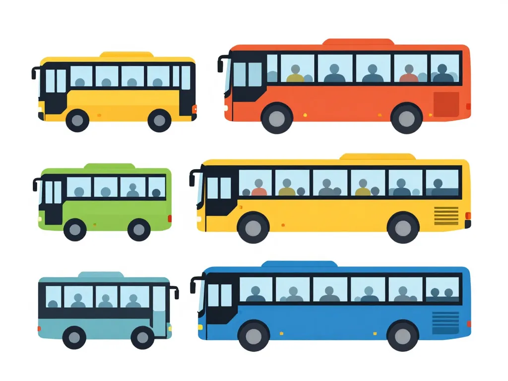 schéma nombre de place dans un bus minibus autocar scolaire