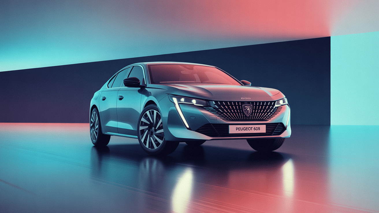 peugeot 608 illustration berline mythe réalité