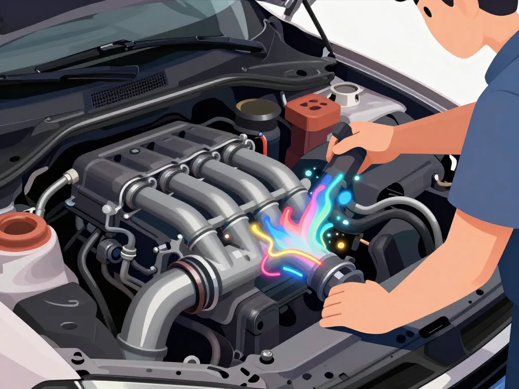 pipe d'admission fuite contrôle moteur