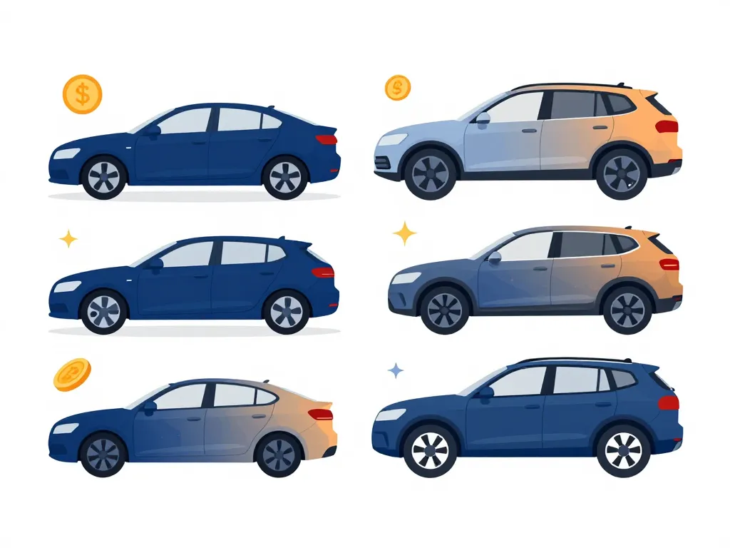 voitures tailles comparaison prix pour repeindre voiture