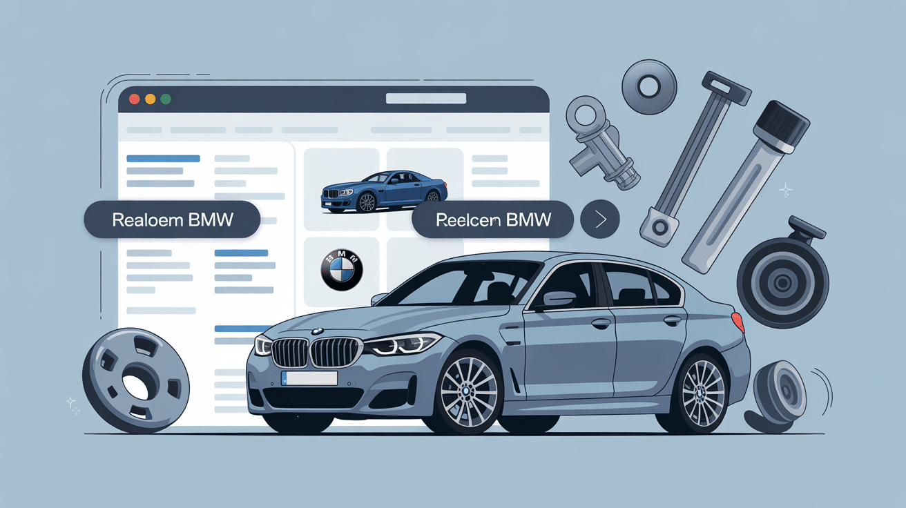 realoem BMW catalogue pièces auto écran ordinateur