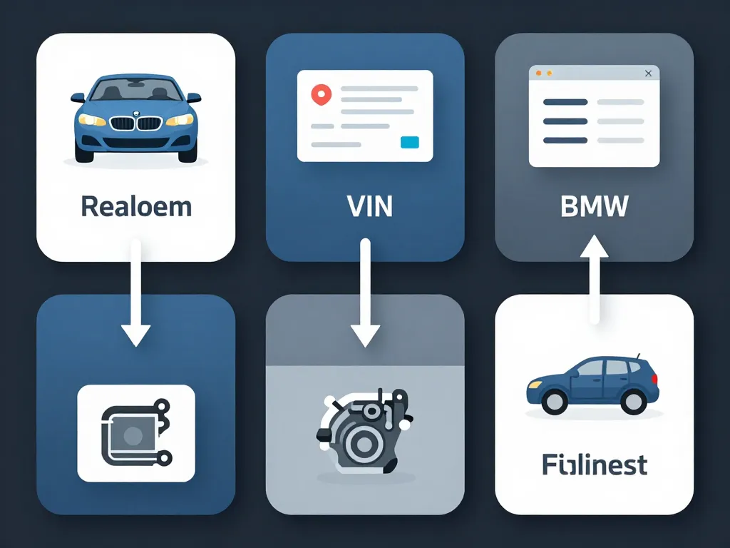 diagramme étapes realoem identification pièces BMW