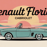 Renault Floride convertible sur route côtière ambiance rétro