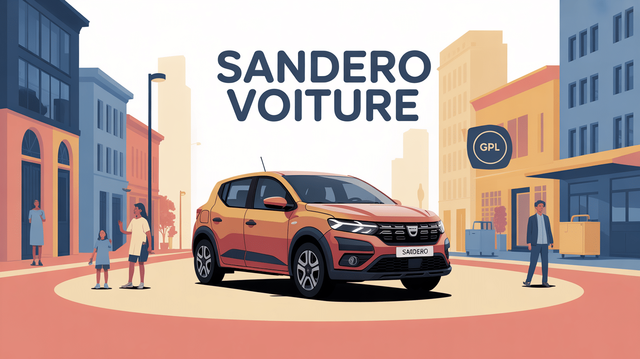 sandero voiture dessin vectoriel moderne et familial