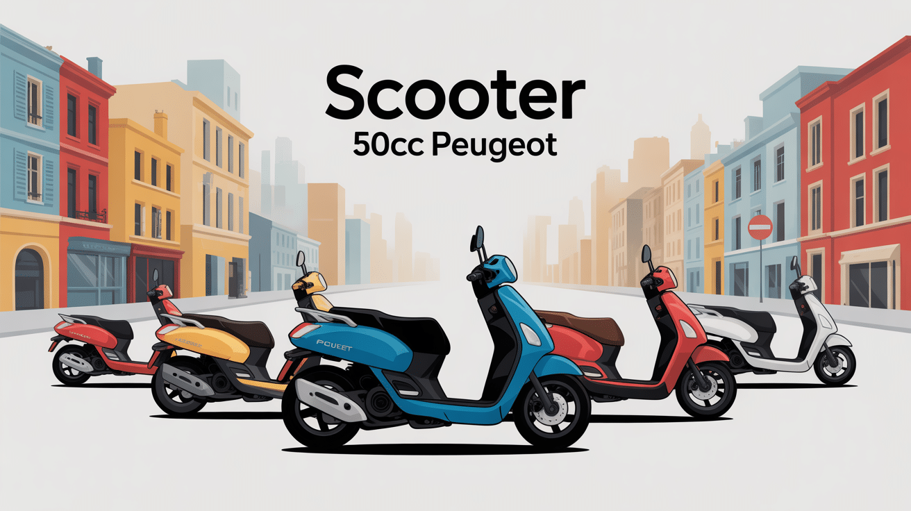 illustration scooter 50cc peugeot prix modèles urbains