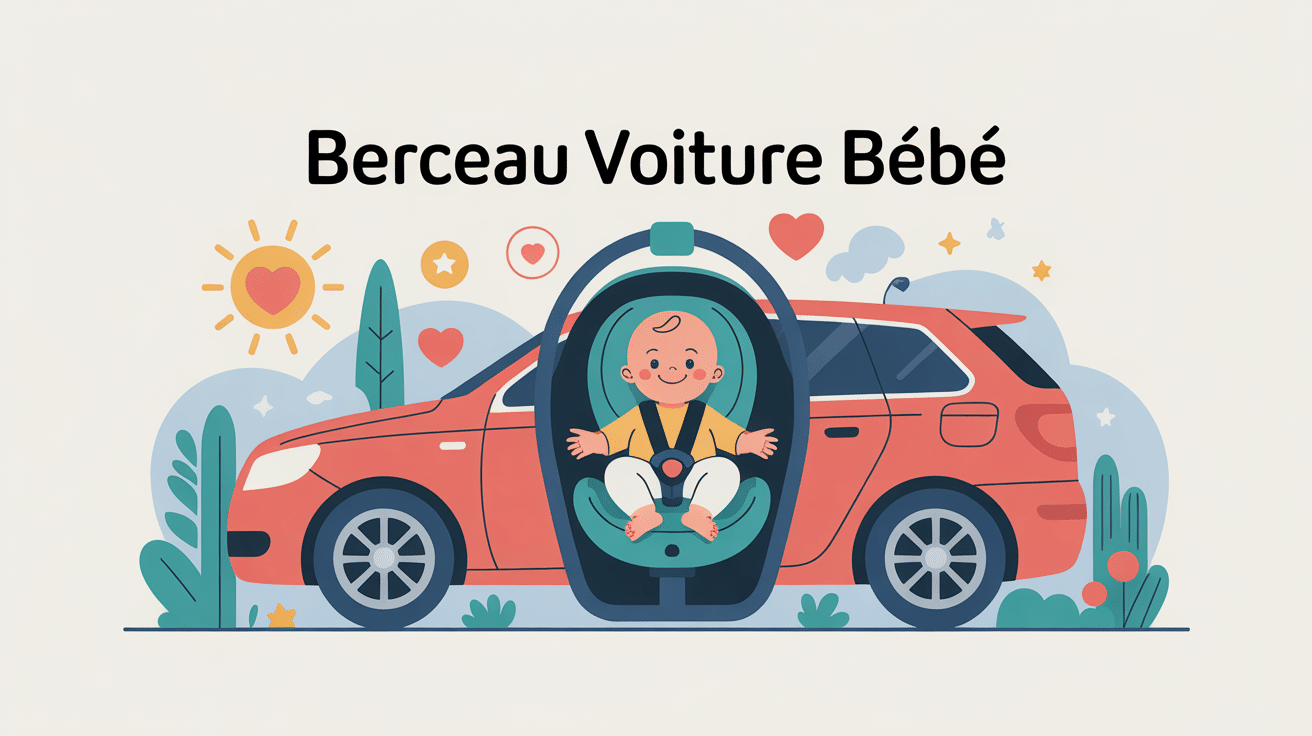 illustration berceau voiture bébé sécurisé