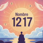 Illustration spirituelle avec le nombre 12 17 et symboles angéliques