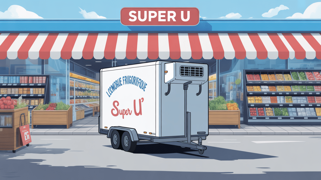 tarif location remorque frigorifique super u devant magasin