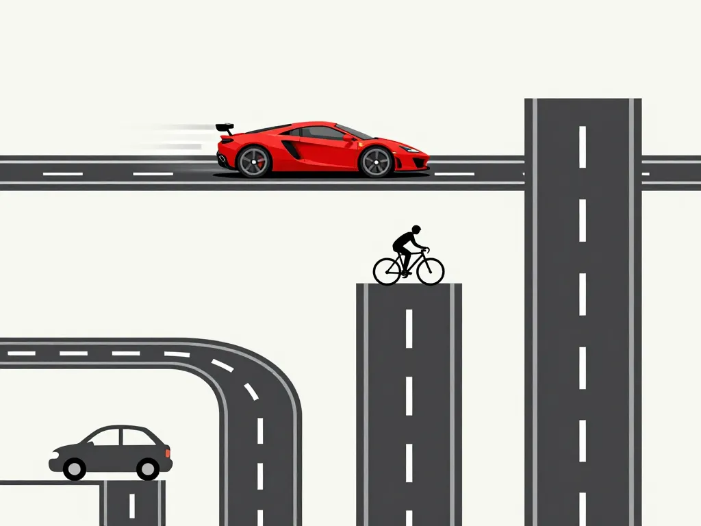 Comparatif vitesse 200 mph en kmh voitures et vélo