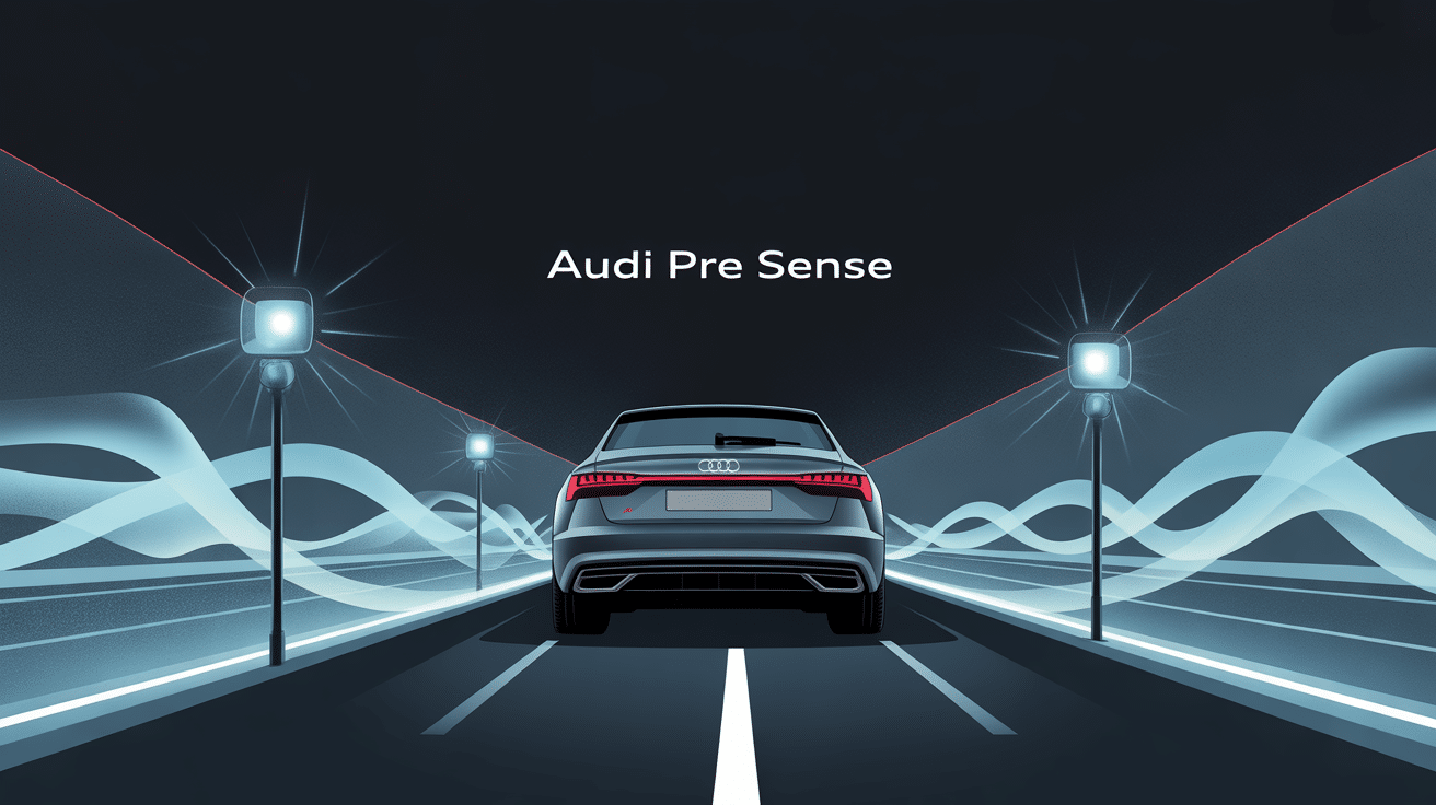 Illustration Audi pre sense, système sécurité moderne