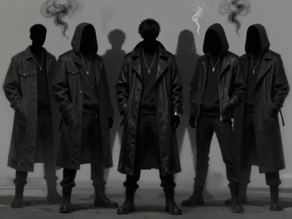 blacks smokes look mode alternative silhouettes urbaines