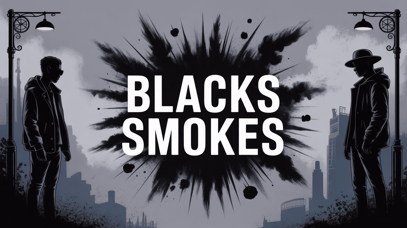 illustration blacks smokes silhouettes sombre mode et fumée noire