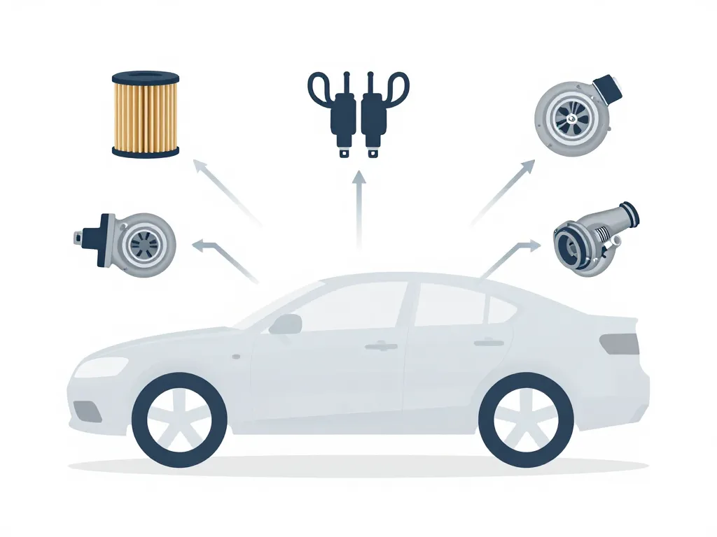 schéma concept causes perte de puissance voiture filtres injecteurs turbo