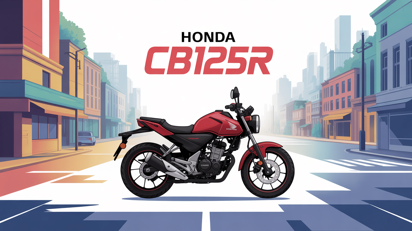 cb125rs illustration urbaine moderne