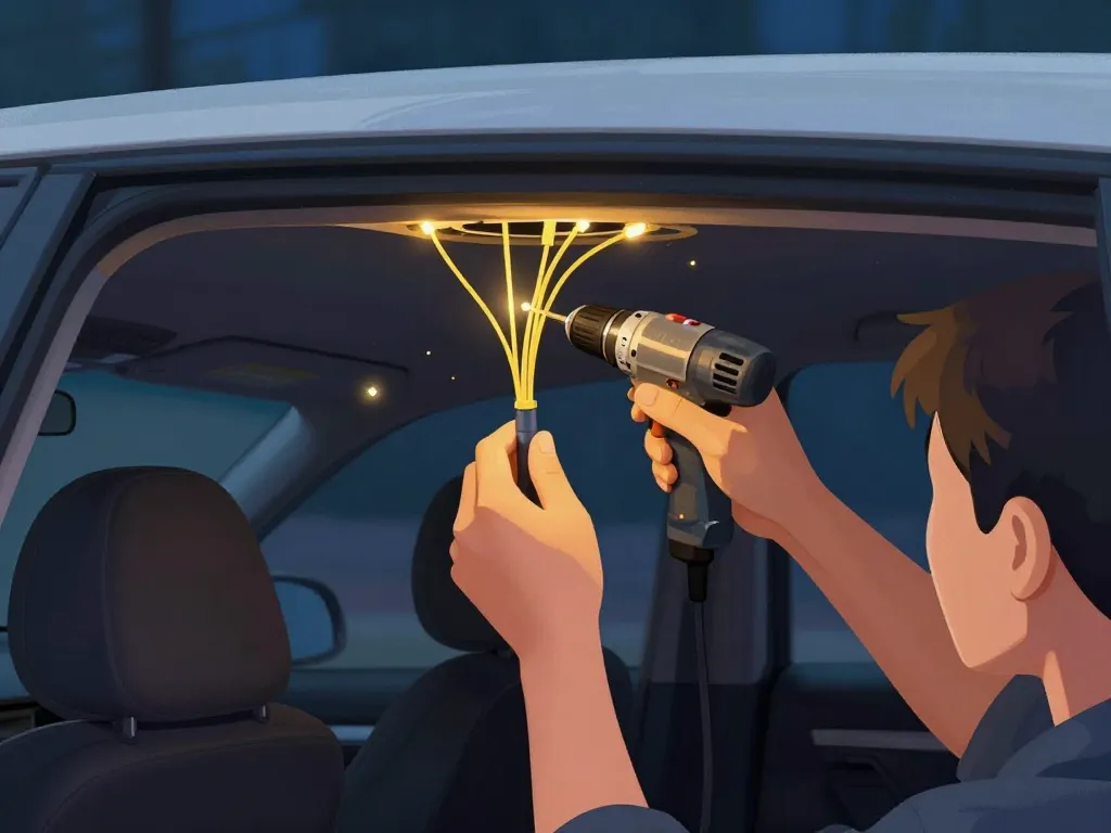 Installation ciel étoilé voiture étape par étape