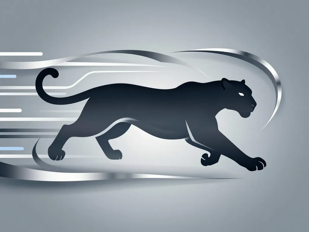 Jaguar voiture logo félin dynamique symbolique