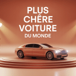Illustration podium luxe la plus chère voiture du monde