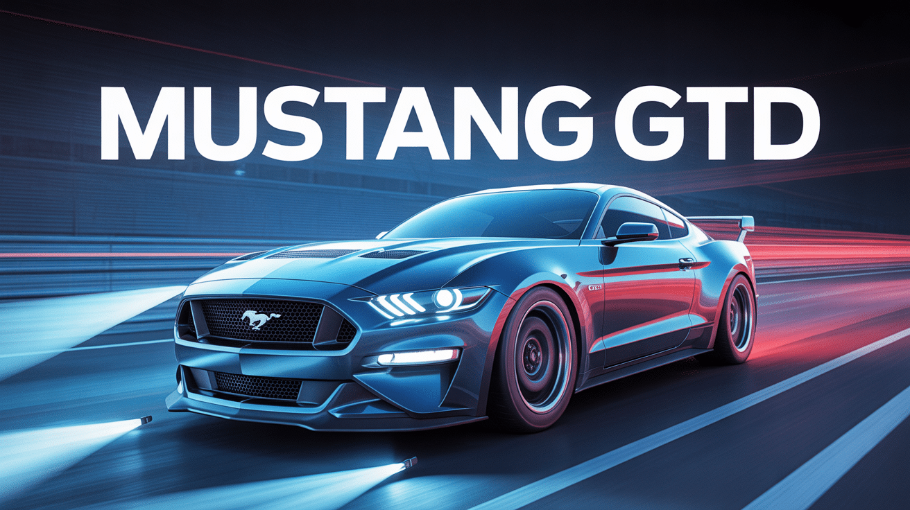Ford Mustang GTD stylisée technologie supercar