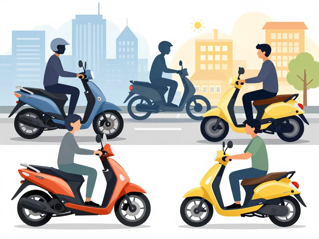 vue comparative 50 scooter yamaha urbain sportif