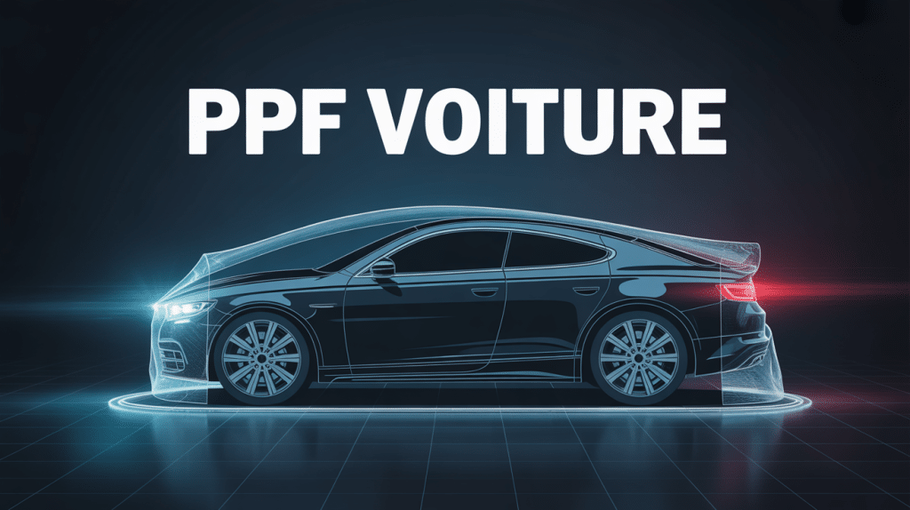 illustration ppf voiture film protection carrosserie