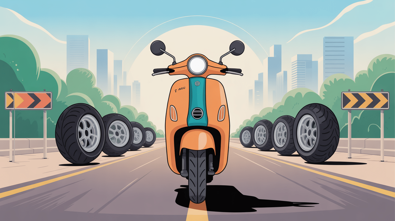 pneus scooter 125 et jauge pression pour sécurité