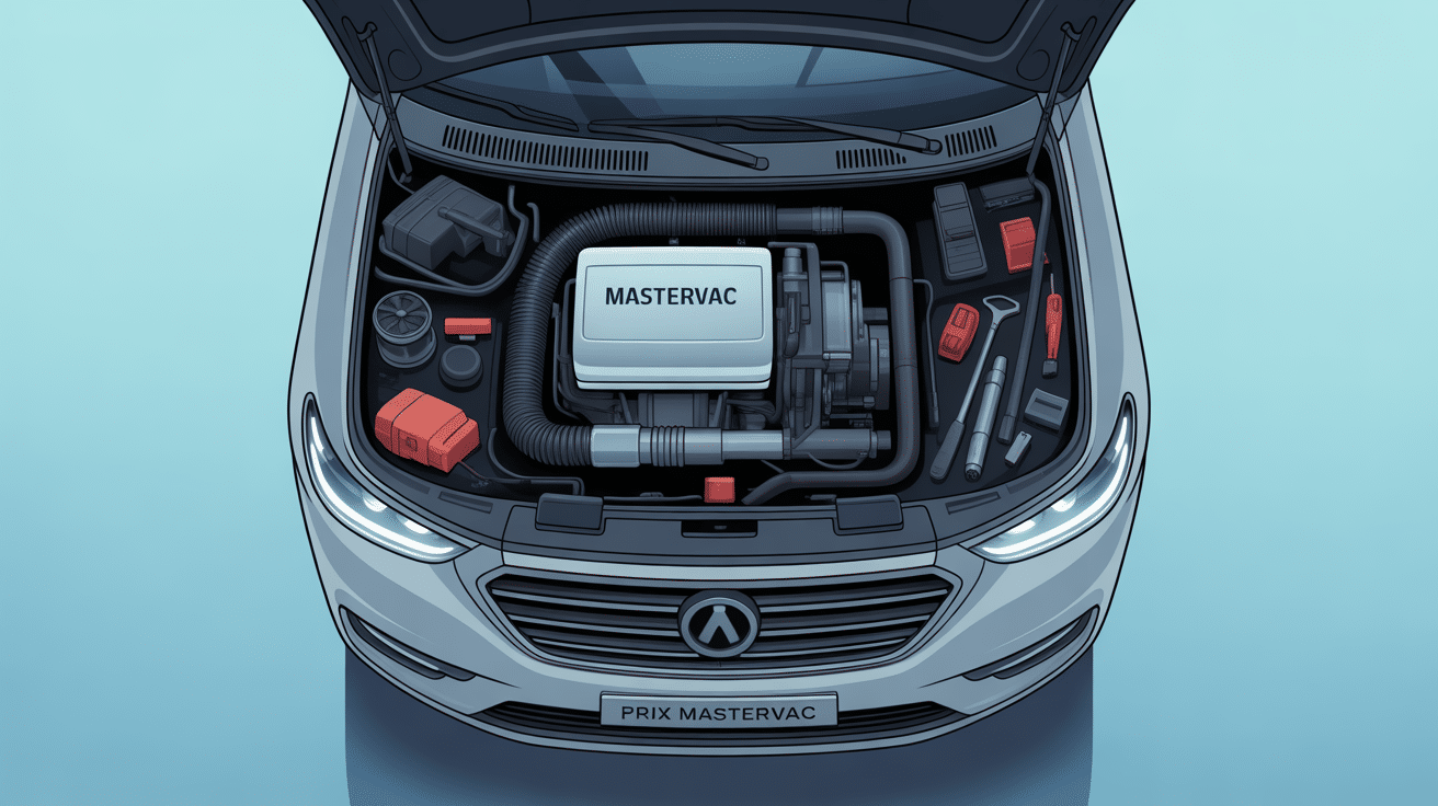 prix mastervac illustration servofrein voiture atelier mécanique