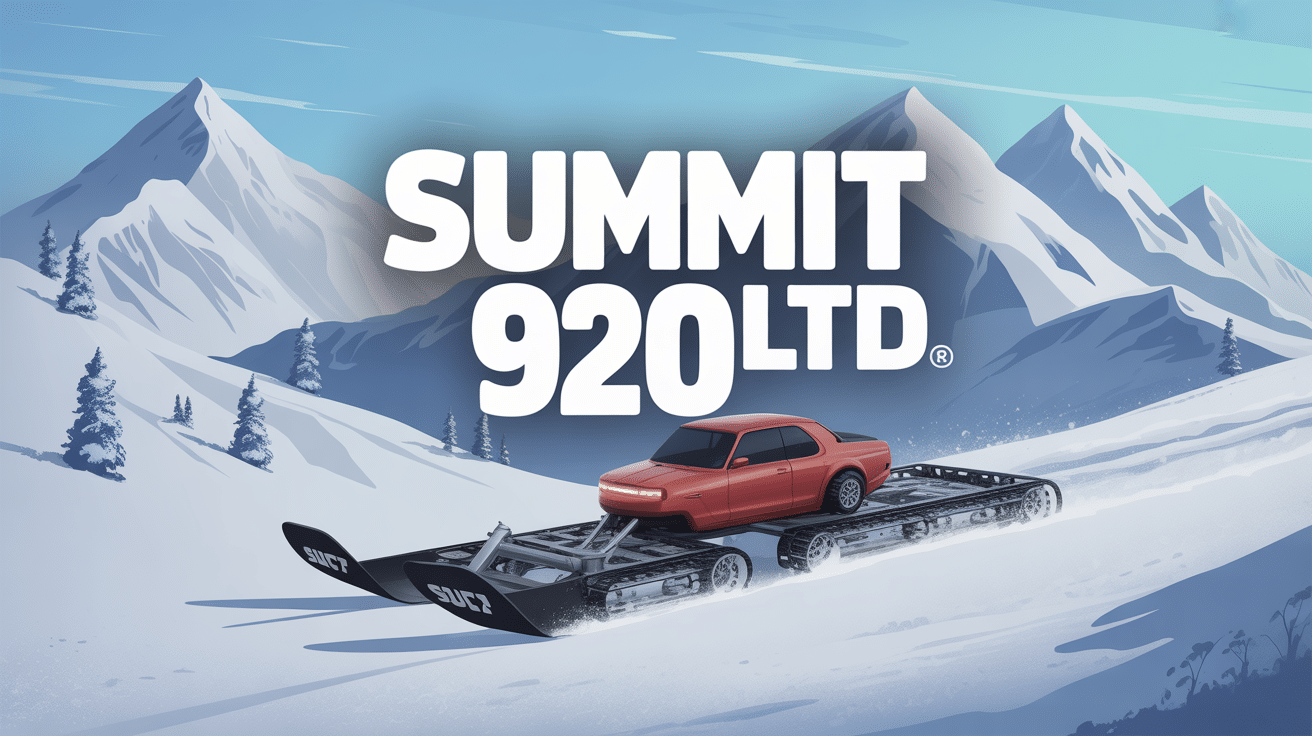 Illustration Summit 920 LTD motoneige haut de gamme en montagne