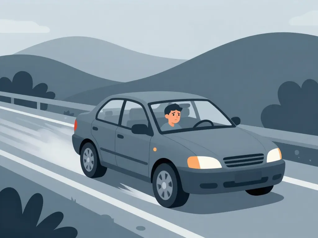 illustration voiture perte de puissance symptômes conducteur inquiet