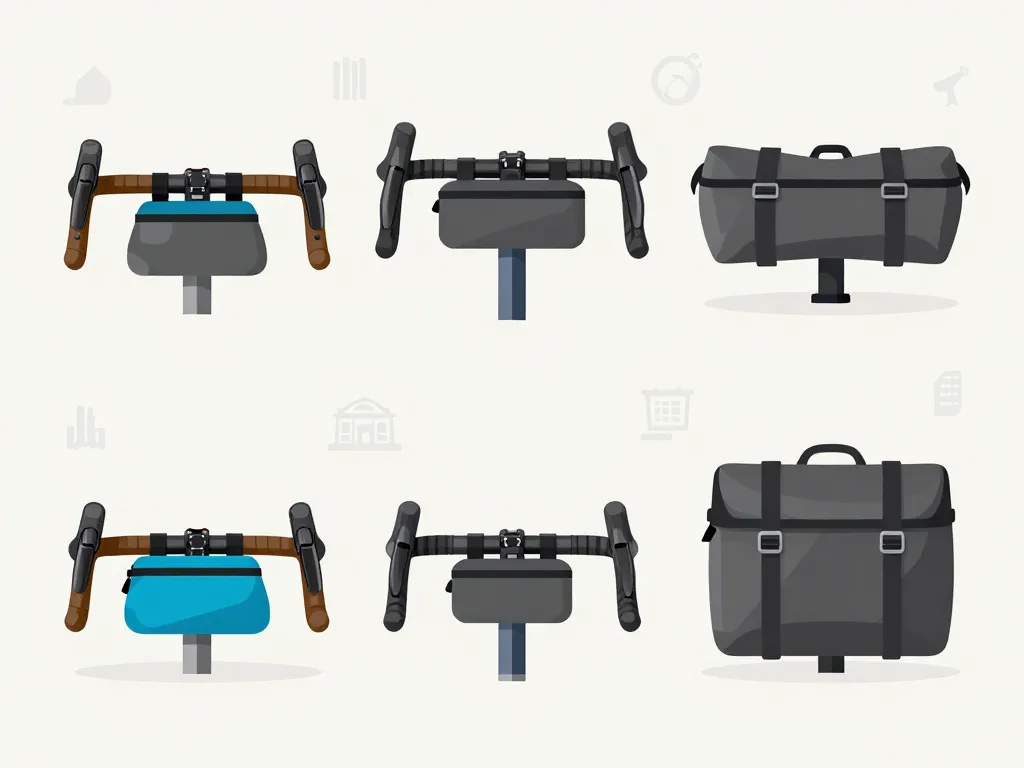 différents modèles sacoche velo guidon sur guidons