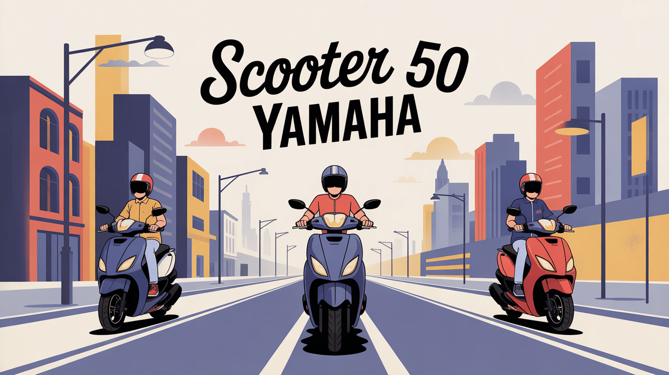 illustration univers 50 scooter yamaha neo's aerox dynamique
