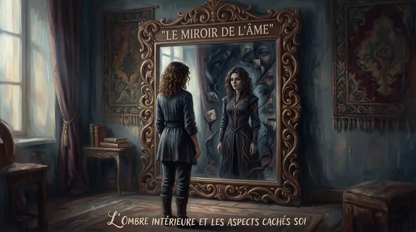 Illustration conceptuelle de l'effet miroir et de la projection psychologique