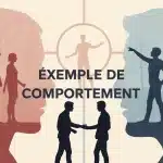 illustration vectorielle exemple de comportement avec silhouettes humaines