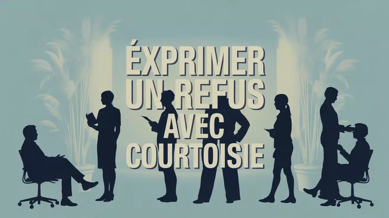 illustration vectorielle exprimer un refus avec courtoisie scène professionnelle et personnelle