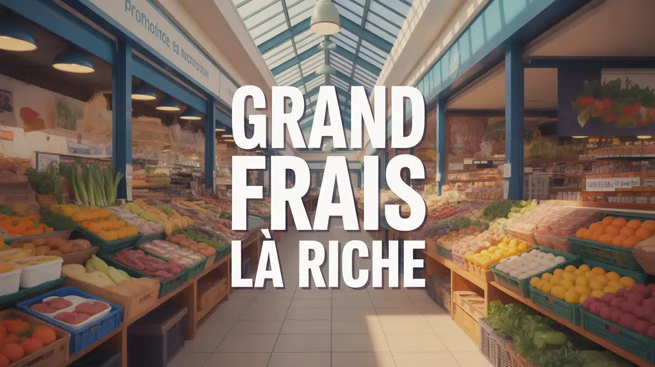 Marché couvert Grand Frais La Riche avec étals frais et colorés