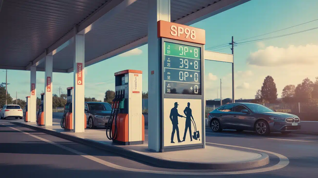 98 sans plomb prix affiché station service