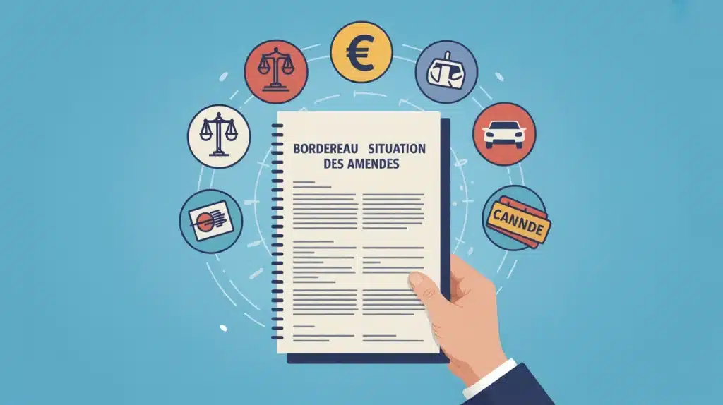 bordereau de situation amende document officiel