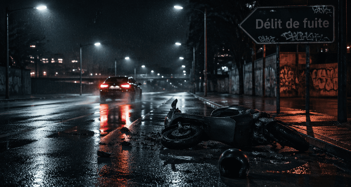 délit de fuite peine minimale accident scooter nuit