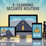 e learning sécurité routière sur ordinateur tablette smartphone