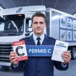 fimo permis c conducteur devant camion