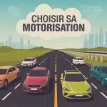 motorisation voiture essence diesel hybride électrique sur route
