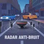 radar anti bruit urbain avec voitures et moto