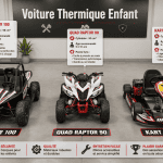 Voiture thermique enfant buggy quad kart cylindrée