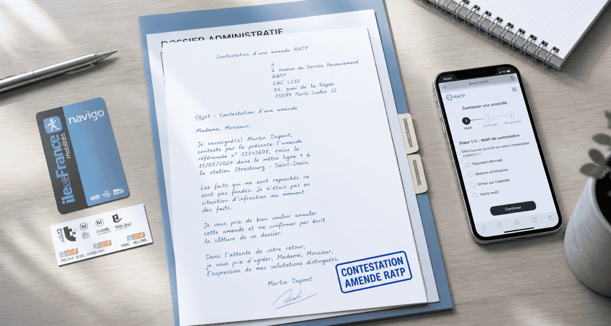 amende ratp contestation lettre dossier