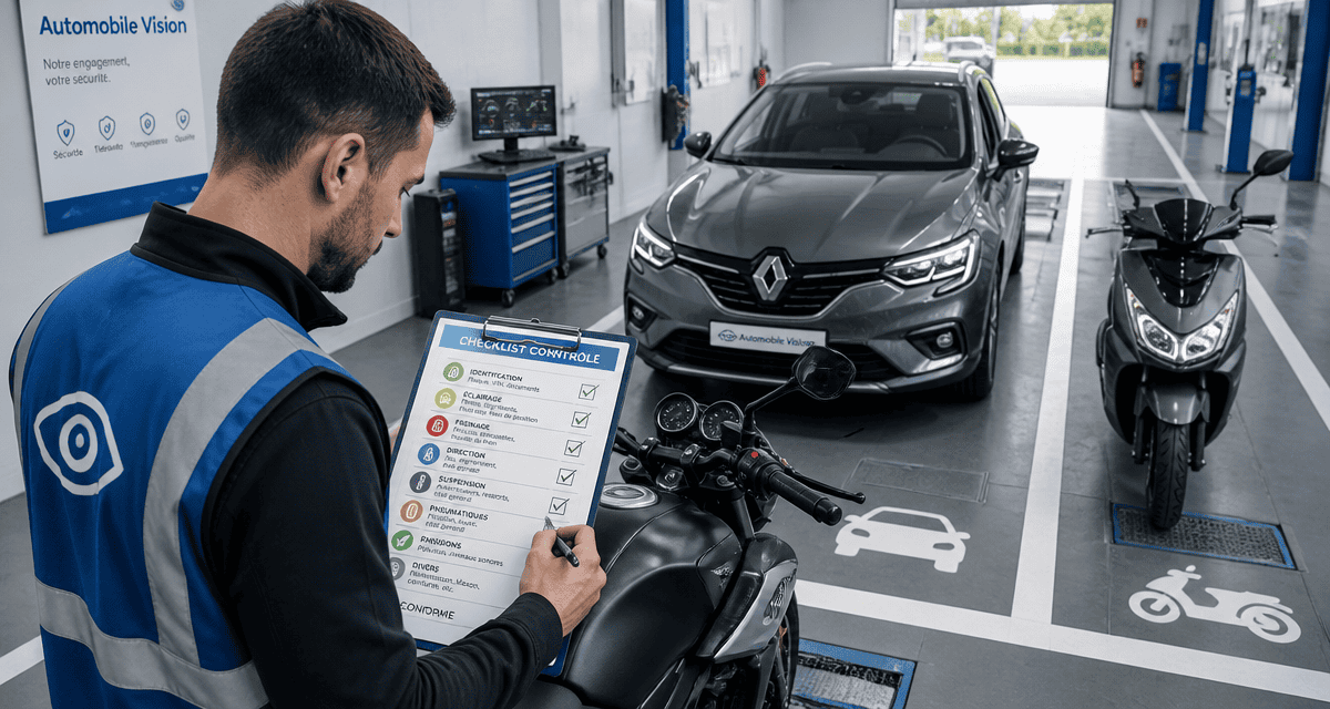 Automobile Vision contrôle technique centre moto voiture scooter