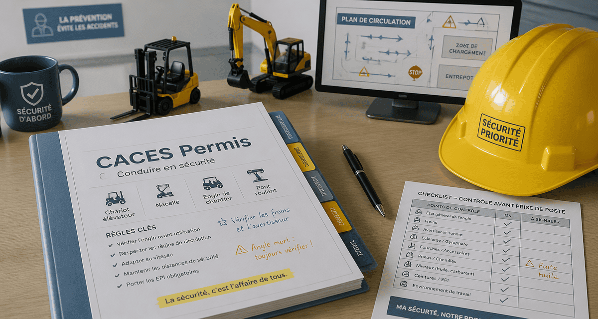 CACES permis dossier casque chantier