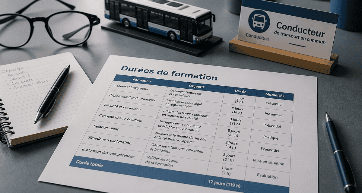 combien de temps dure la formation chauffeur de bus
