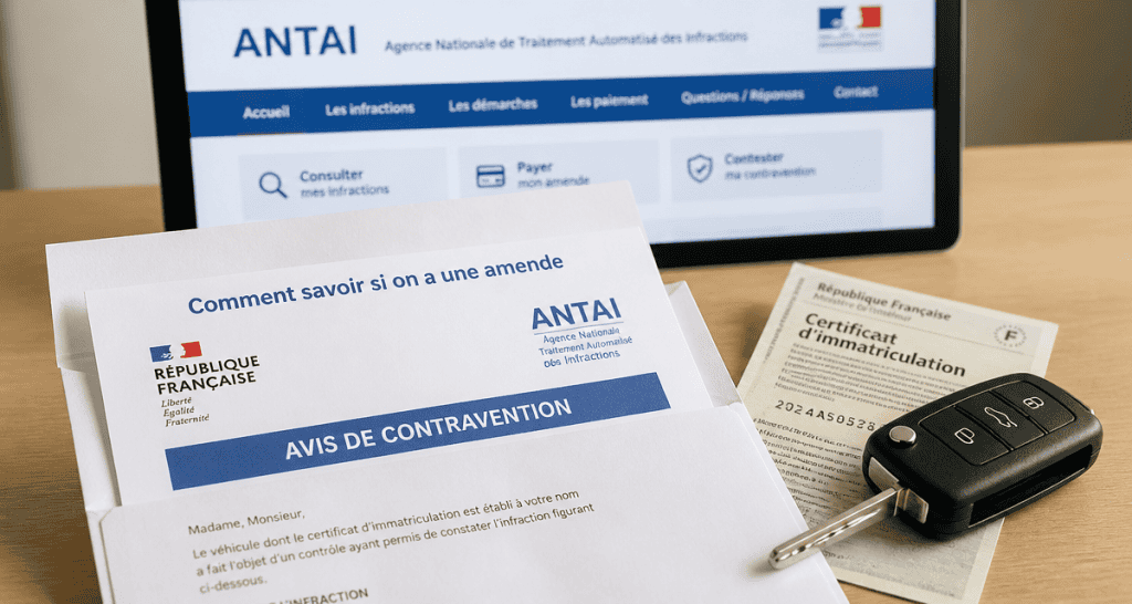 comment savoir si on a une amende sur avis de contravention