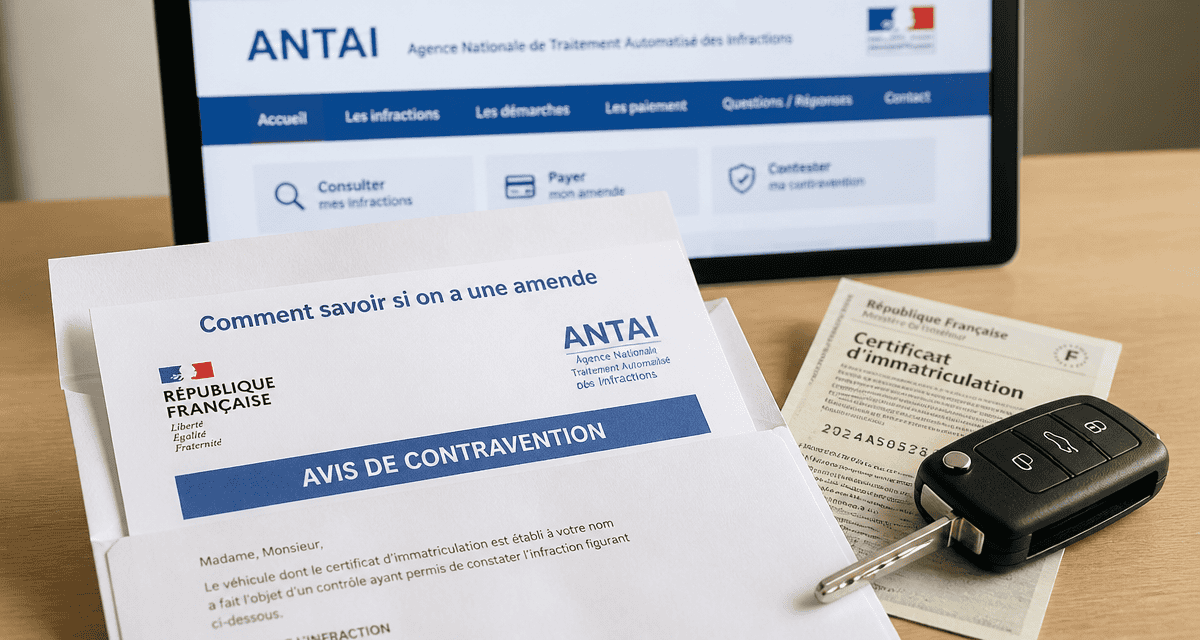 comment savoir si on a une amende sur avis de contravention