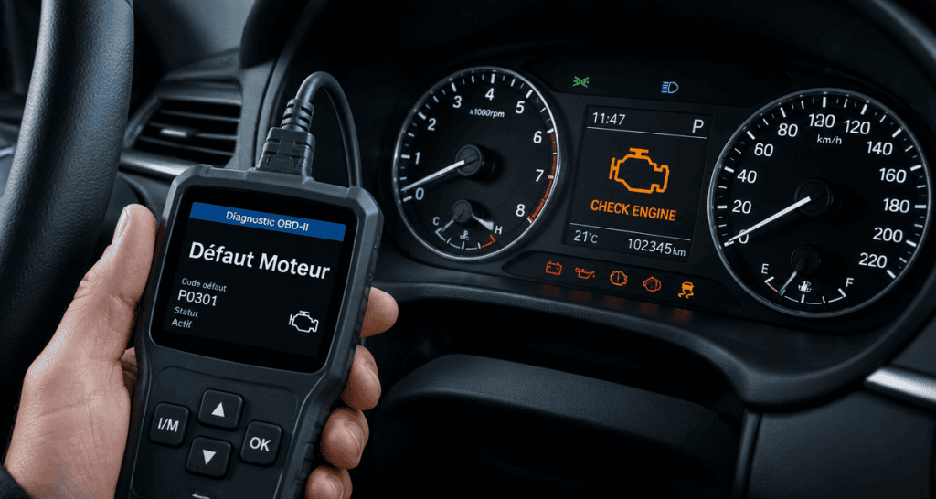 defaut moteur voyant moteur allumé diagnostic